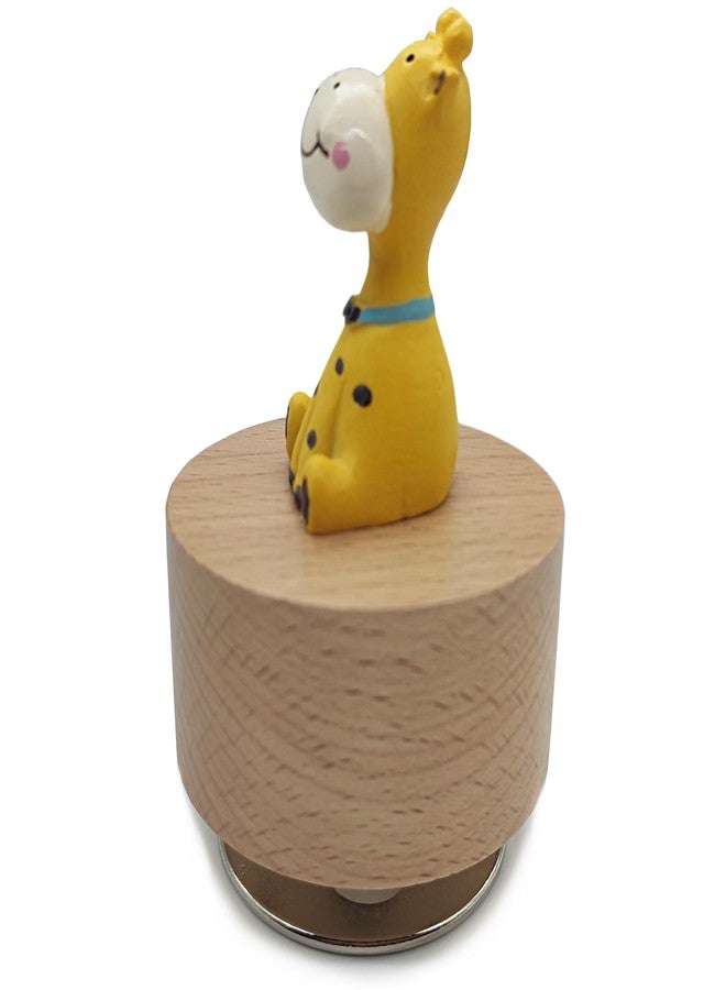 falado Mini Wooden Animal Rotary Music Box with Cute Giraffe Ornament (You are My Sunshine.) - Image 2